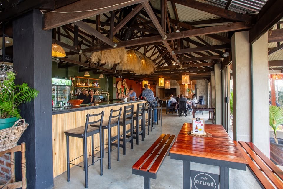 Warm and welcoming Café Crust bar and restaurant interior in Lydenburg